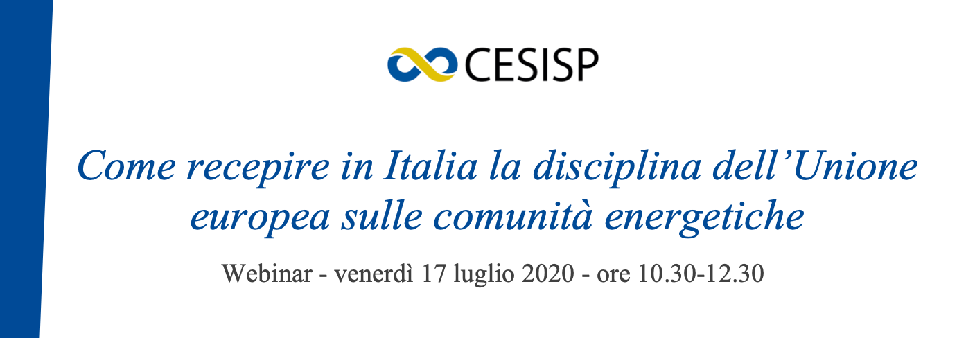 Come recepire in Italia la disciplina dell’Unione europea sulle comunità energetiche